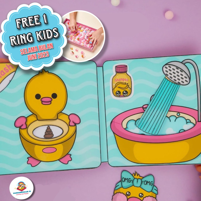 Paper duck - Quiet Book - Duck (Bebek Viral)