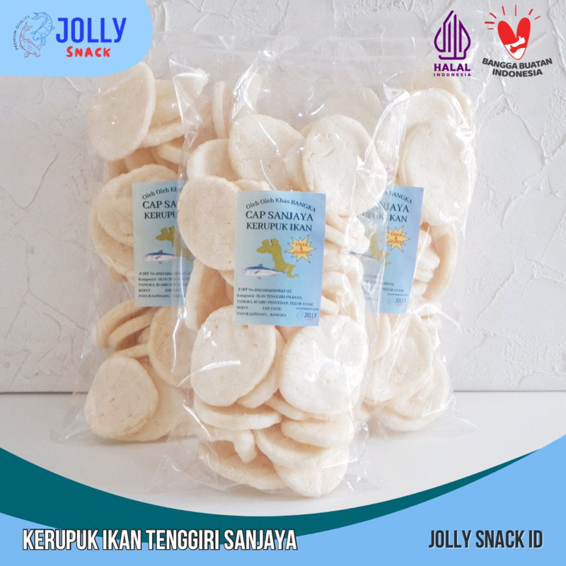 

Kerupuk Kemplang Ikan Tenggiri Goreng Asli Bangka Cap Sanjaya 200 gr / Kerupuk Ikan Goreng / Kerupuk Kemplang Bangka