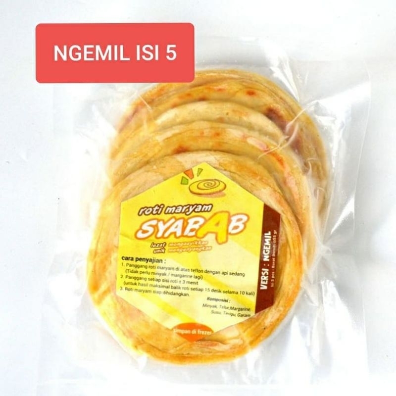 

PROMO!!! [ISI 5] Roti Maryam Syabab / Canai / Cane ORIGINAL