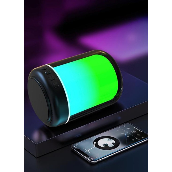 Speaker Bluetooh RGB Led Stereo Speaker Lampu LED Smart Touch 4 Mode