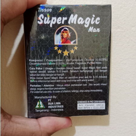 Tissue Magic Man Per Box isi 6 Saset