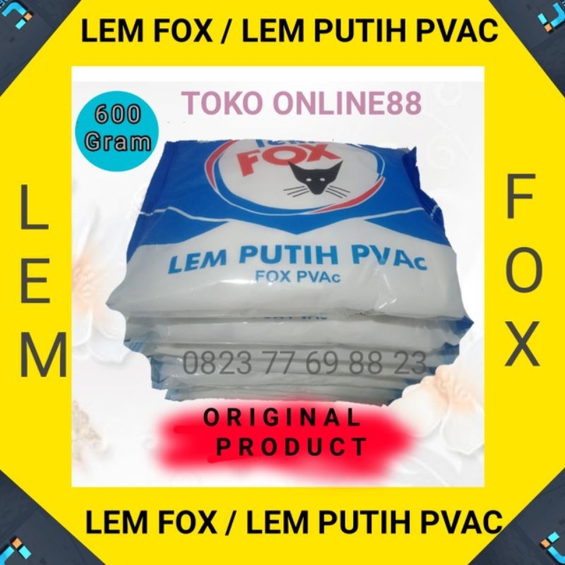 

LEM FOX 350 Gram / LEM FOX Plastik Biru / lem Putih PVAC murah berkualitas original