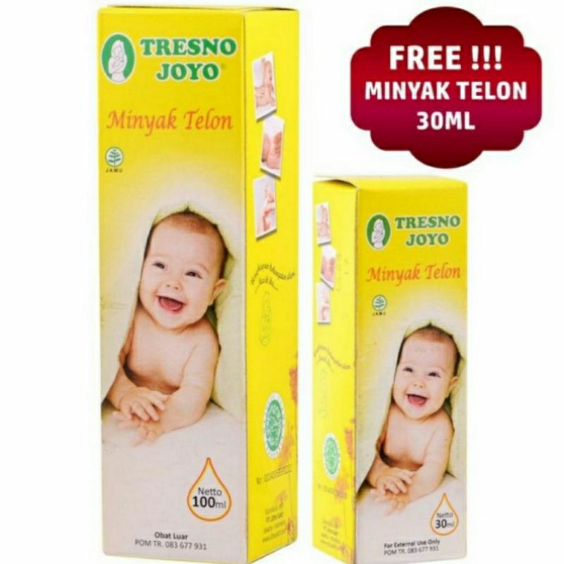 Tresno Joyo Telon Oil 100ml  Free 30ml | Minyak Telon Bayi Tresno Joyo