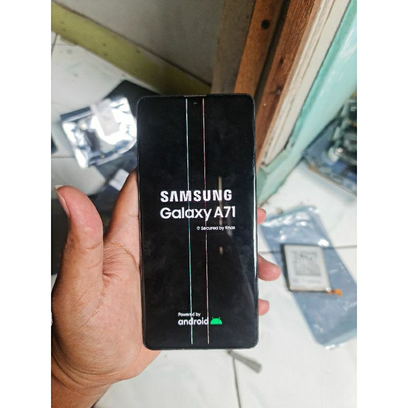 lcd samsung a71 minus garis 2 helai