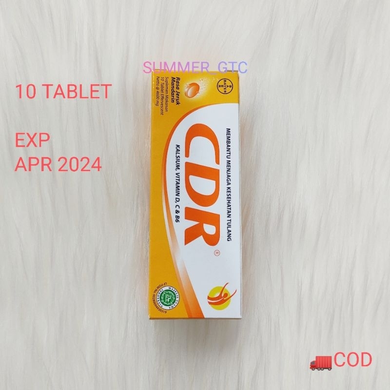 CDR redoxon suplemen kalsium rasa jeruk Mandarin 10 tablet