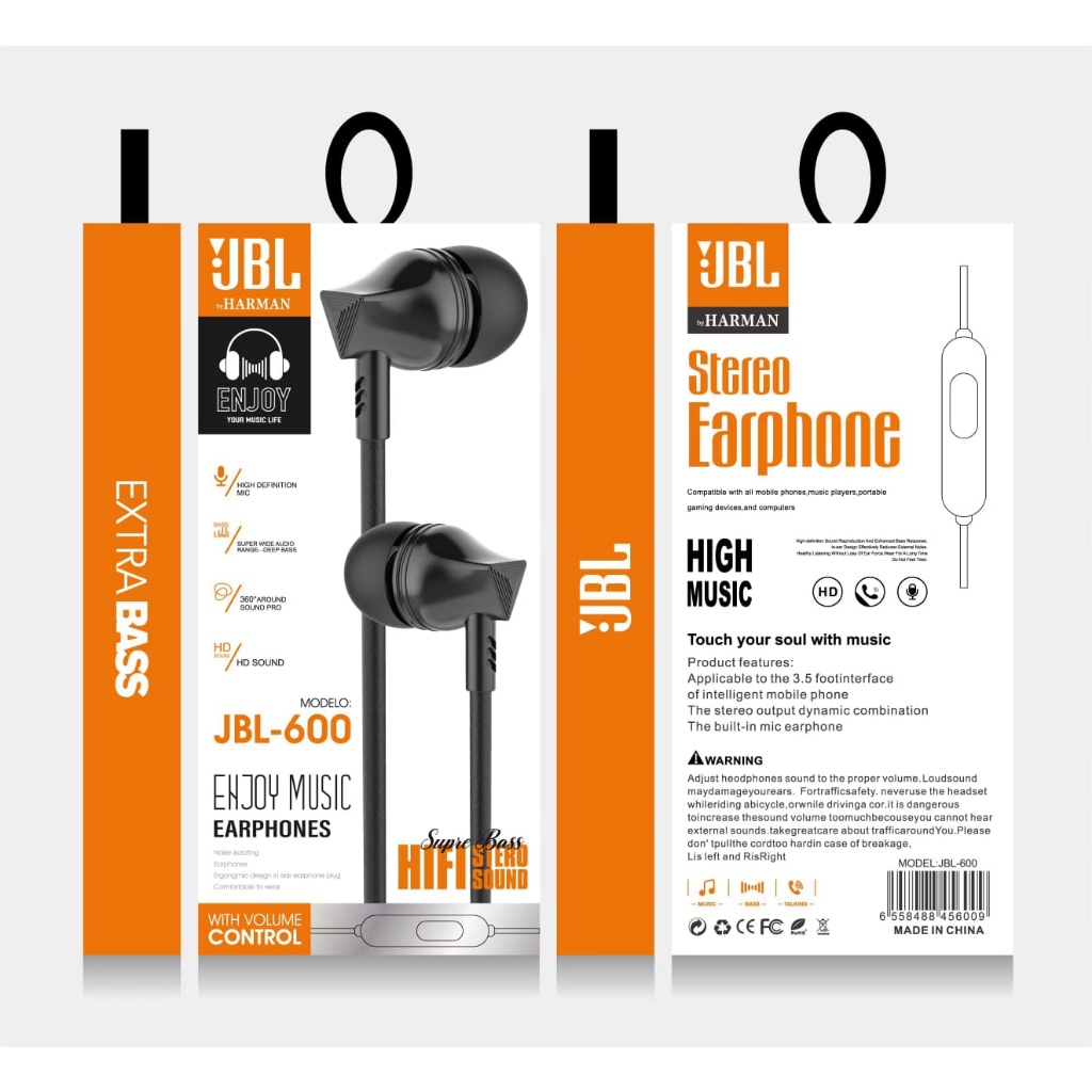 (ba) HF HEADSET JBL-600 SUARA JERNIH 100% PACK IMPORT