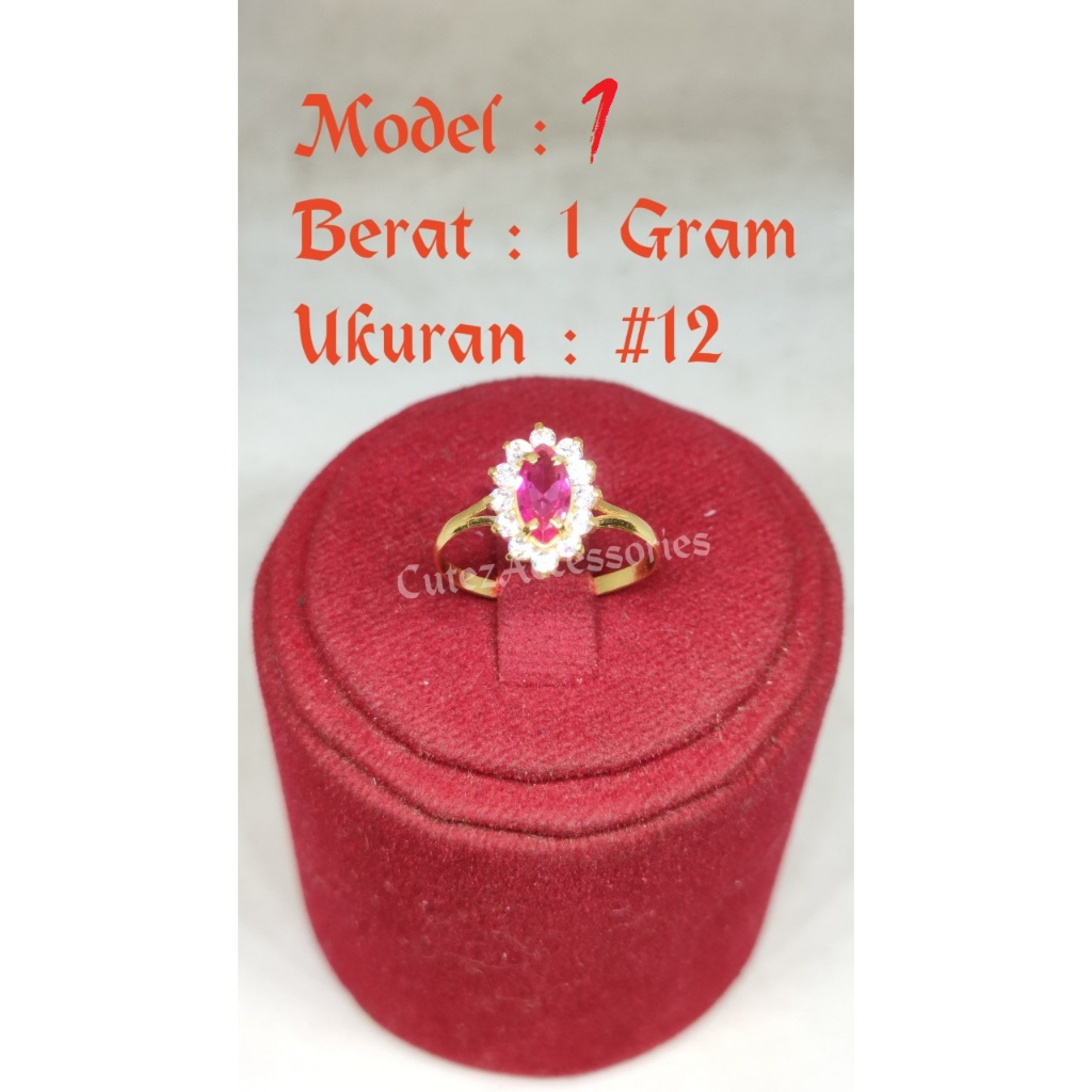 Cincin Dewasa Markis Permata 1 Gram