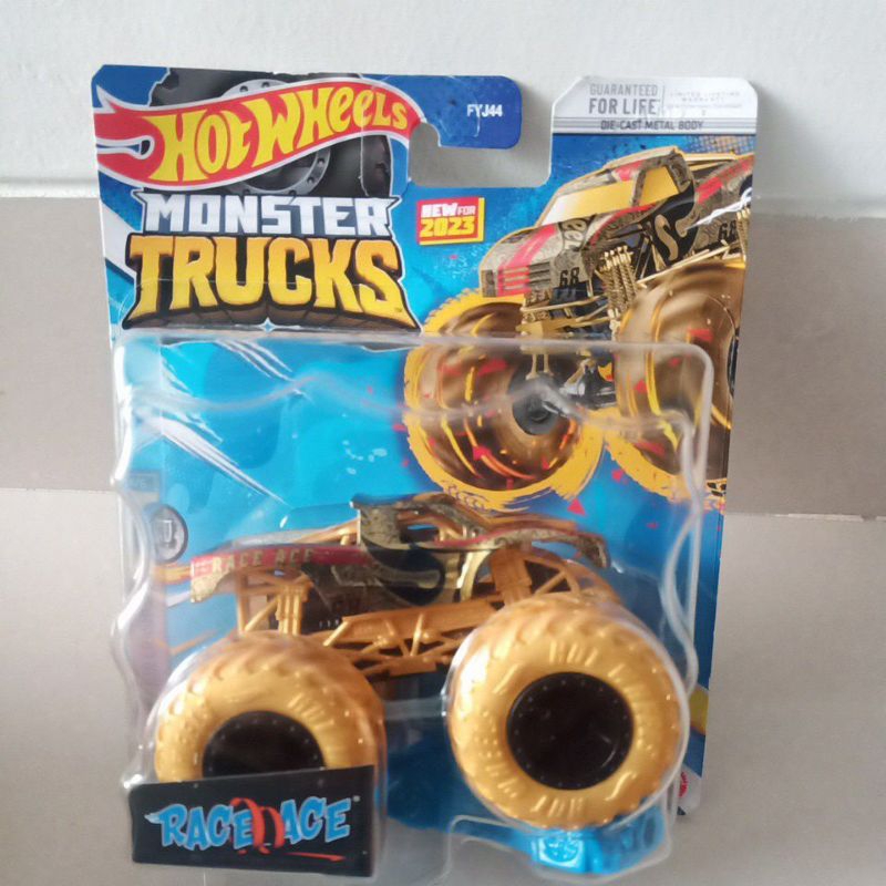 race ace monster trucks hotwheels gold