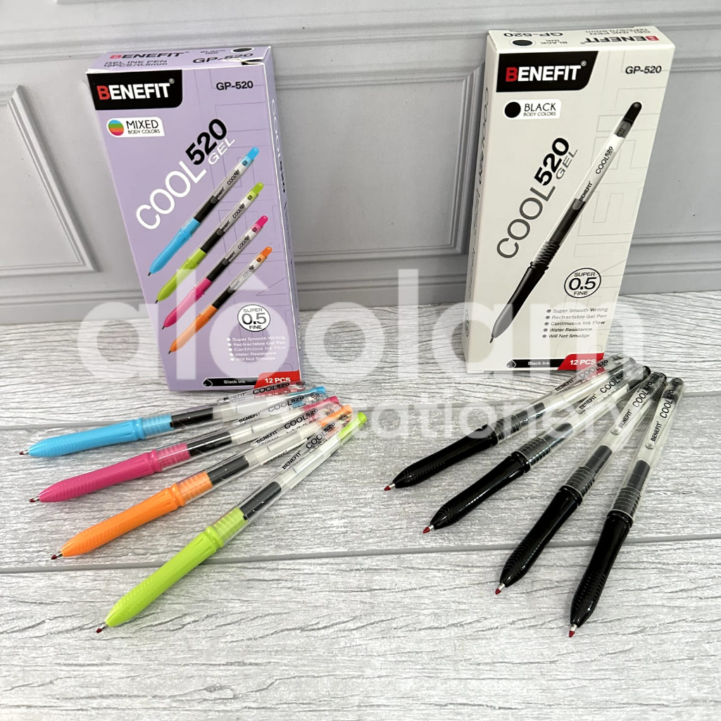 

SELUSIN ( 12 PCS ) Pulpen Gel Gel Pen Benefit Cool Gp-520