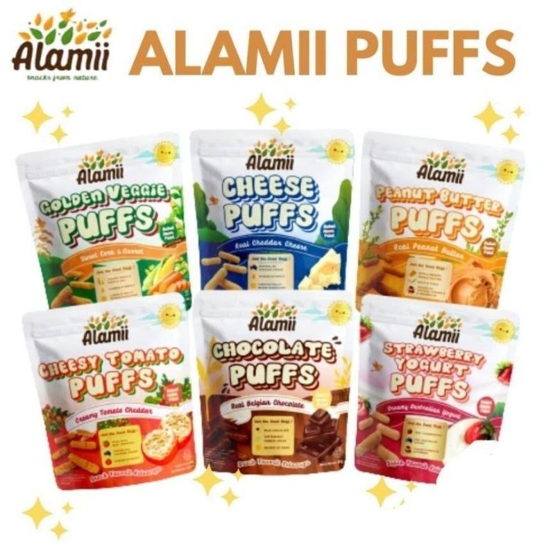 Alamii Puffs 25gr Snack Sehat Anak Bayi NON MSG - Alami Puff Camilan Baby Mpasi Finger Food - Makanan Ringan Sehat Bayi