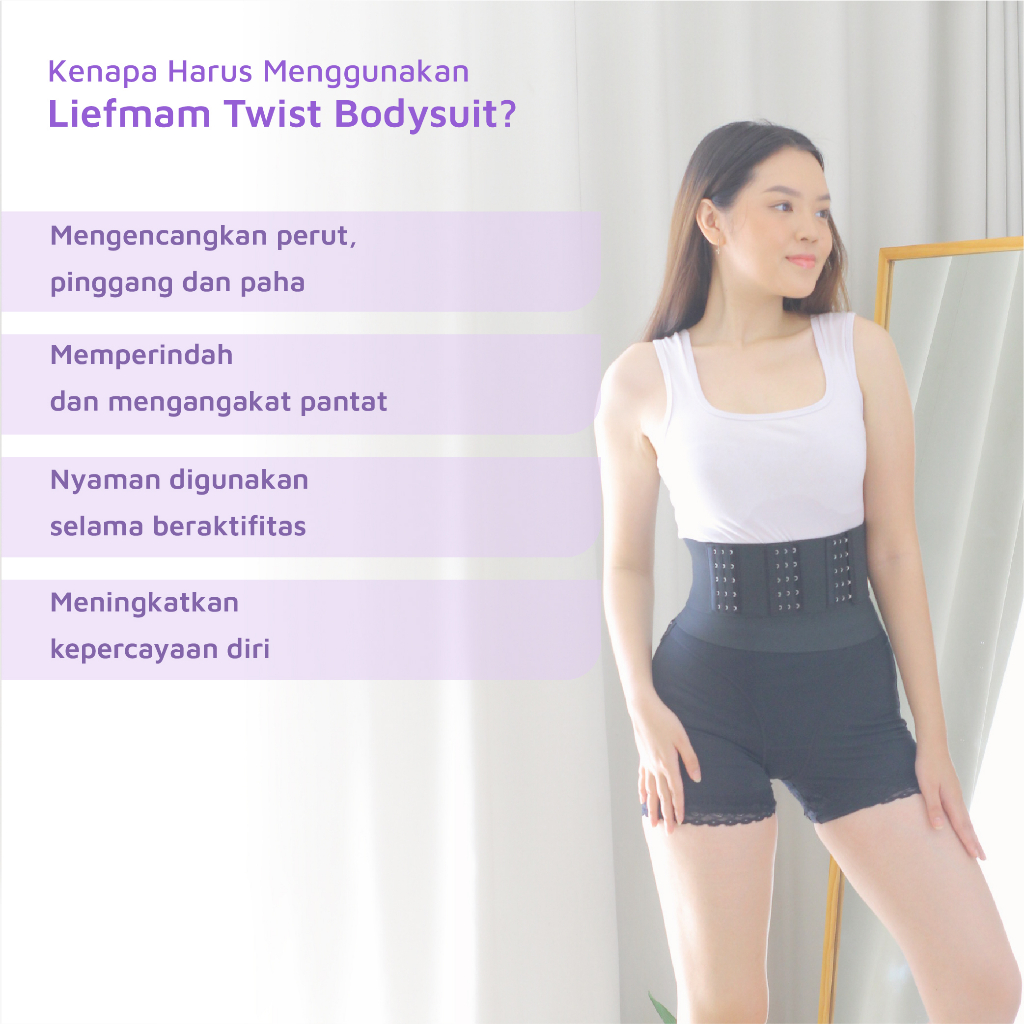 Liefmam Twist Body Suit - Korset Peramping Generasi Baru dengan Belly Wrap