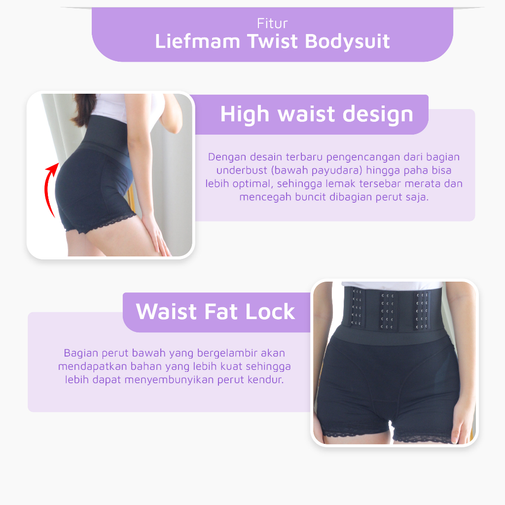 Liefmam Twist Body Suit - Korset Peramping Generasi Baru dengan Belly Wrap