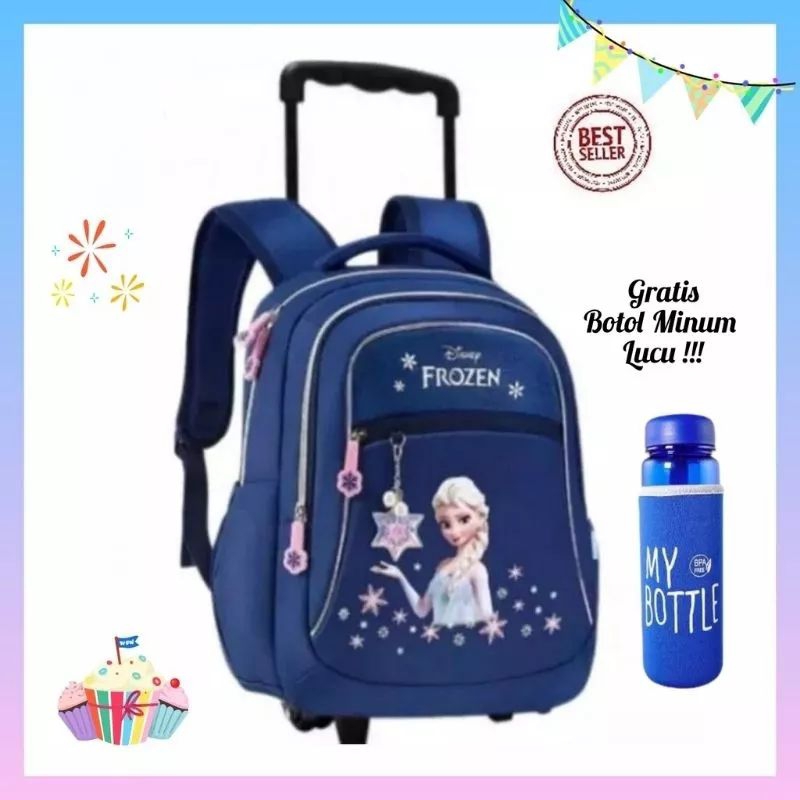 TAS TROLI RODA DORONG ANAK PEREMPUAN KARAKTER FROZEN
