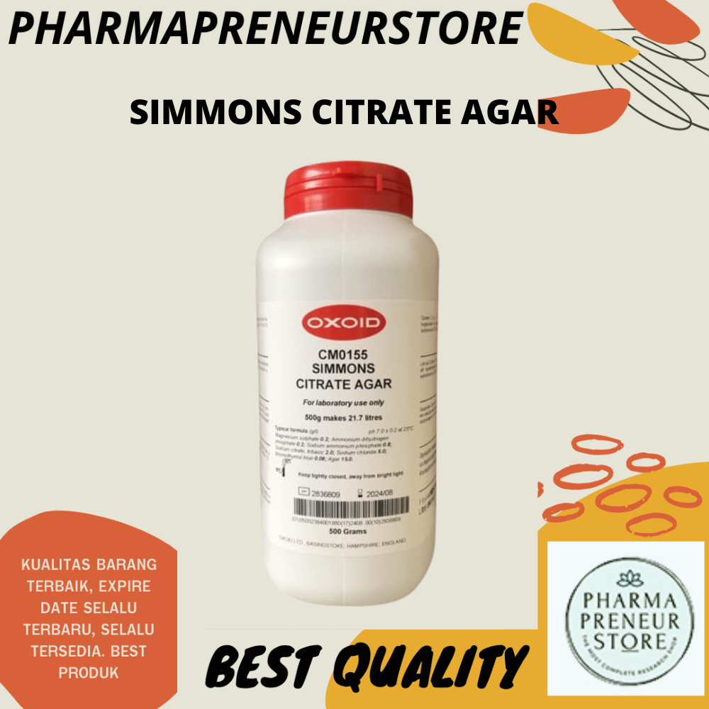 SIMMONS CITRATE AGAR 500 GRAM OXOID BEST QUALITY