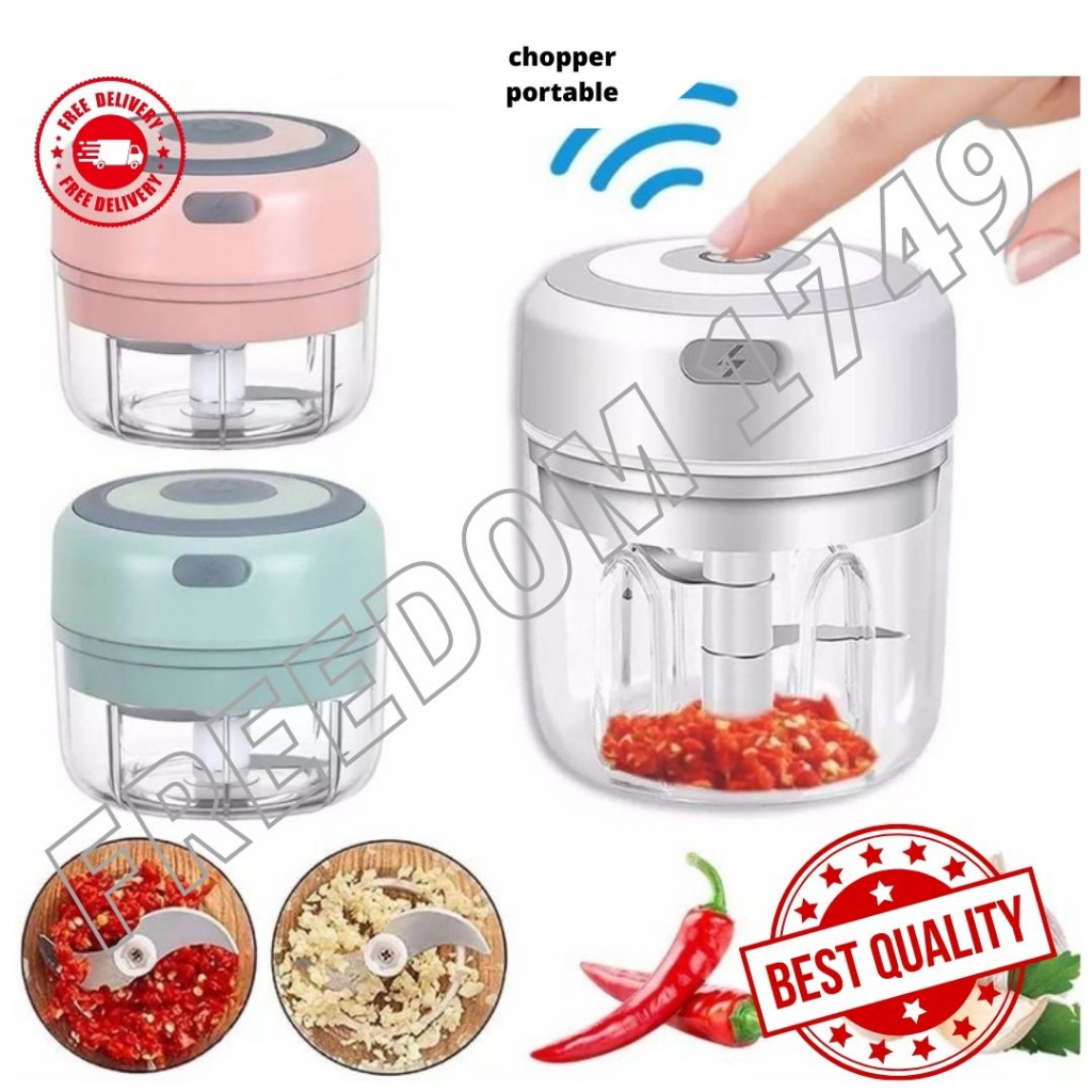 ❤FREEDOM❤USB MINI CHOPPER / PORTABLE BLENDER MINI PENGGILING BUMBU DAGING BAWANG