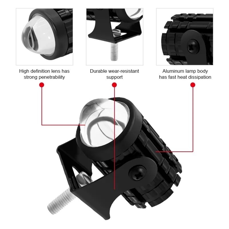 lampu sorot mini driving single Di stang motor / Mobil Terang 12/14 volt