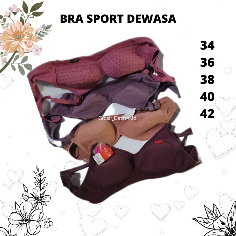 BRA Sport / BH SPORT menyerap keringat / cewek dewasa / Remaja tanpa KAWAT ⚡ COD