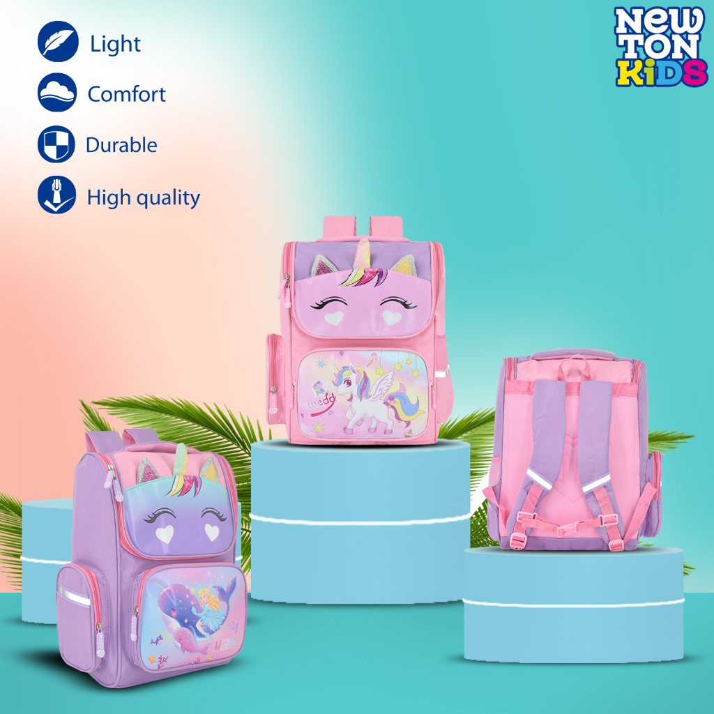 Newtonkids-Tas Ransel Susun Mermaid Series/Tas Ransel Sekolah Anak/Tas Sekolah Anak/Tas Sekolah TK-SD/Tas Fashion Anak