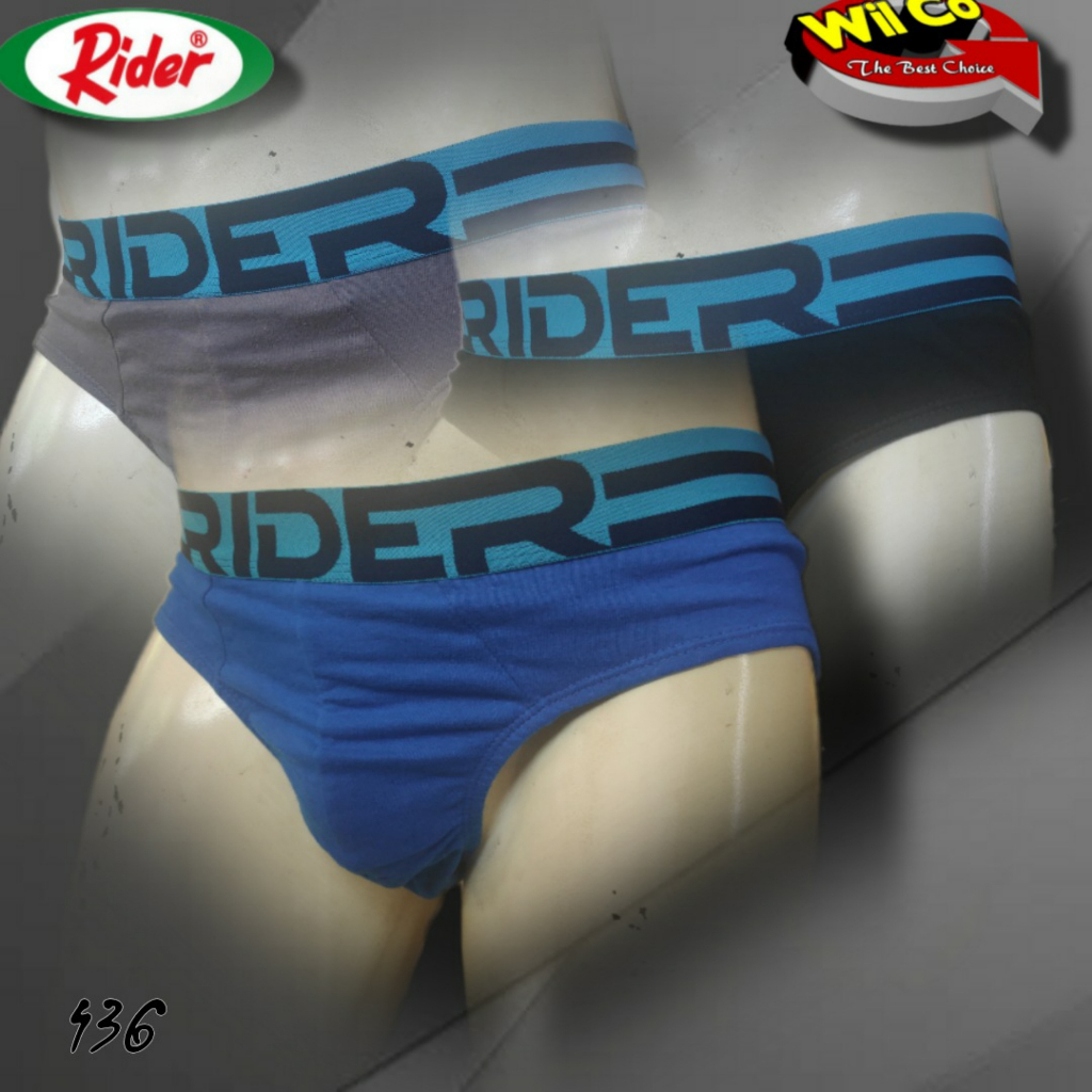 K436 - [Harga Per 1 Potong] CELANA DALAM BRIEFT [SEGITIGA] PRIA RIDER SIZE L - XL