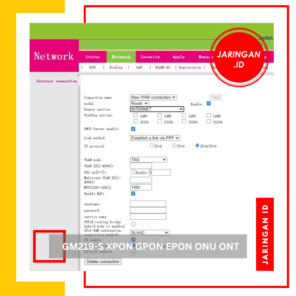 GM219-S XPON EPON GPON ONU ONT SUPPORT BRIDGE DAN ADAPTOR