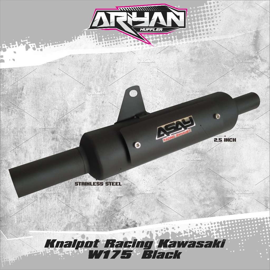 Knalpot Racing Kawasaki W175  Black