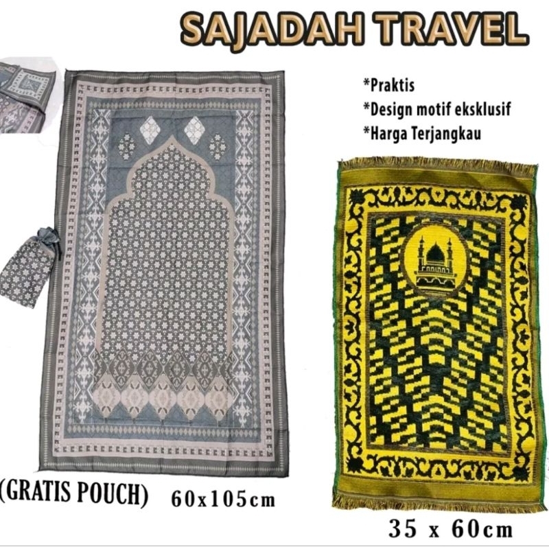 Sajadah Travel /Sajadah Traveling Pouch JUMBO / KECIL Motif Al-Bahar Sajada Mukena Traveler