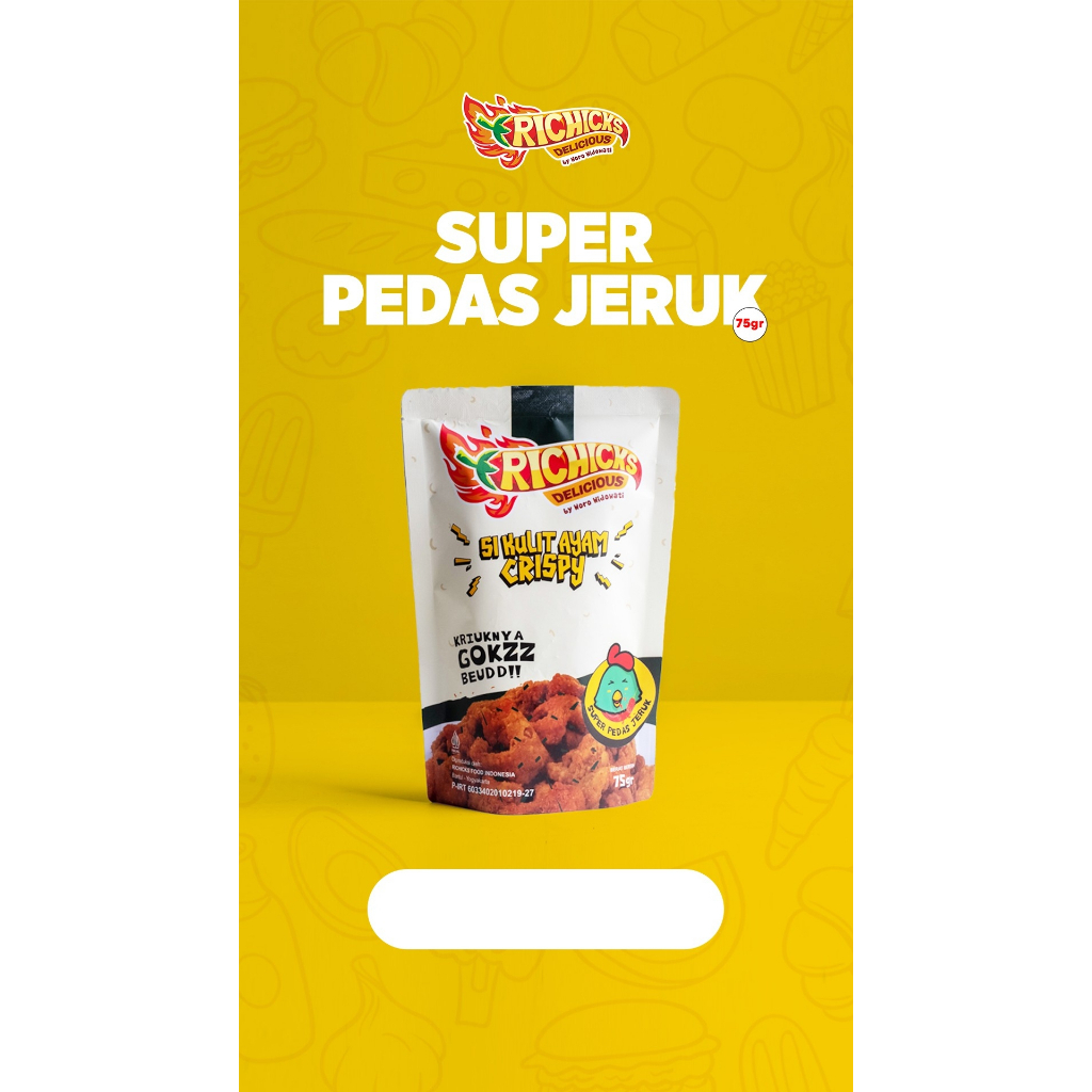 

Kulit Ayam Crispy Rasa Pedas Jeruk Richicks - Oleh Oleh Khas Jogja Viral