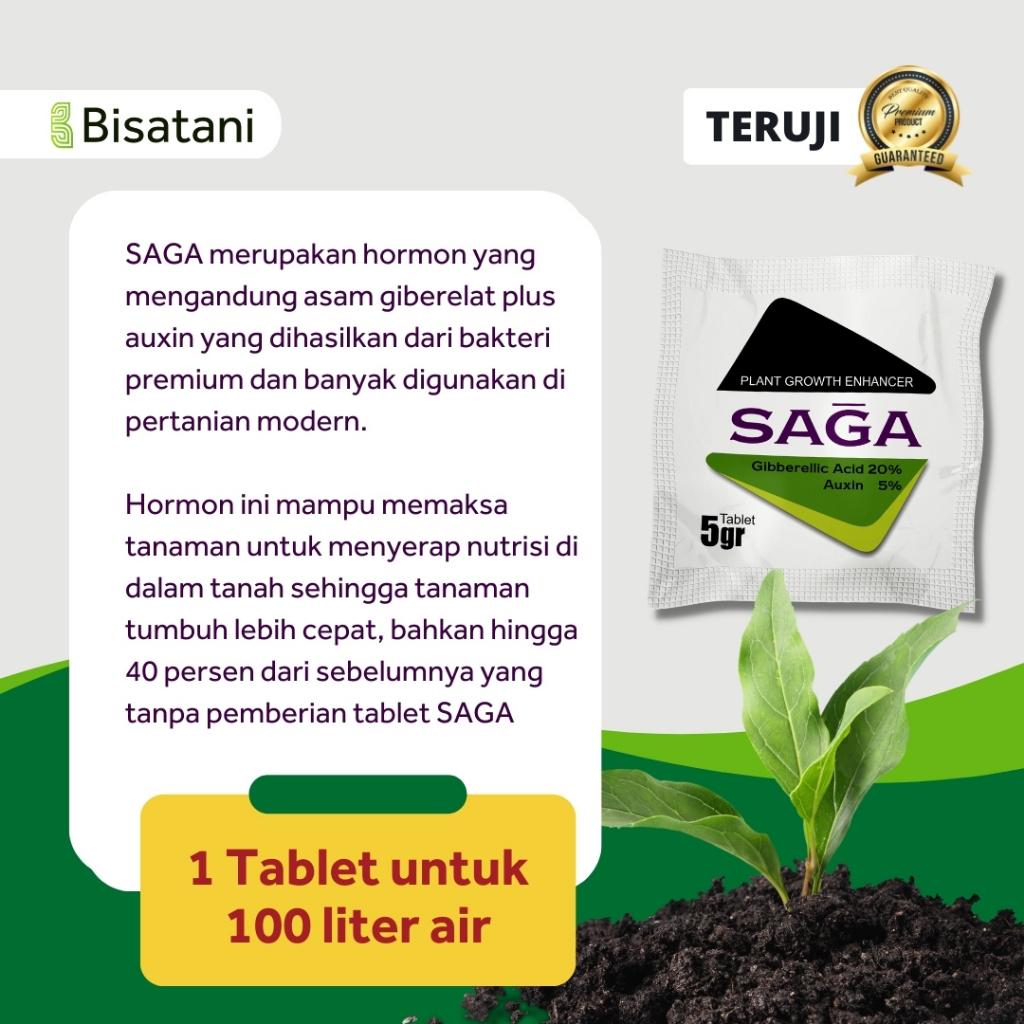 Lintang Gardening Pupuk Daun Akar Batang Nutrisi Tanaman Tablet Saga/ Pupuk Npk Tanaman/ Pupuk