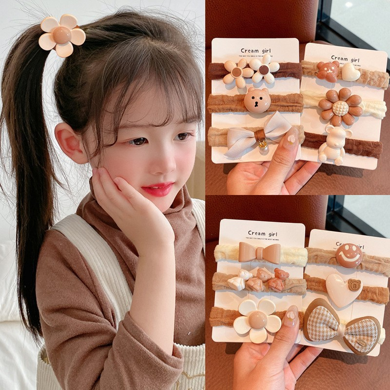 Ikat Rambut Anak Perempuan Lucu 3in1 Set Fashion Korea Style