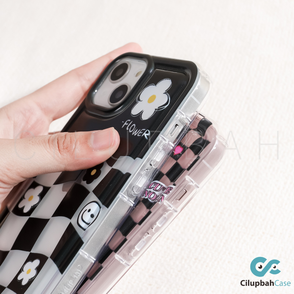 Softcase Grid 2 Motif for iPhone 7 X XR XS MAX 11 12 13 14 Plus Pro Max