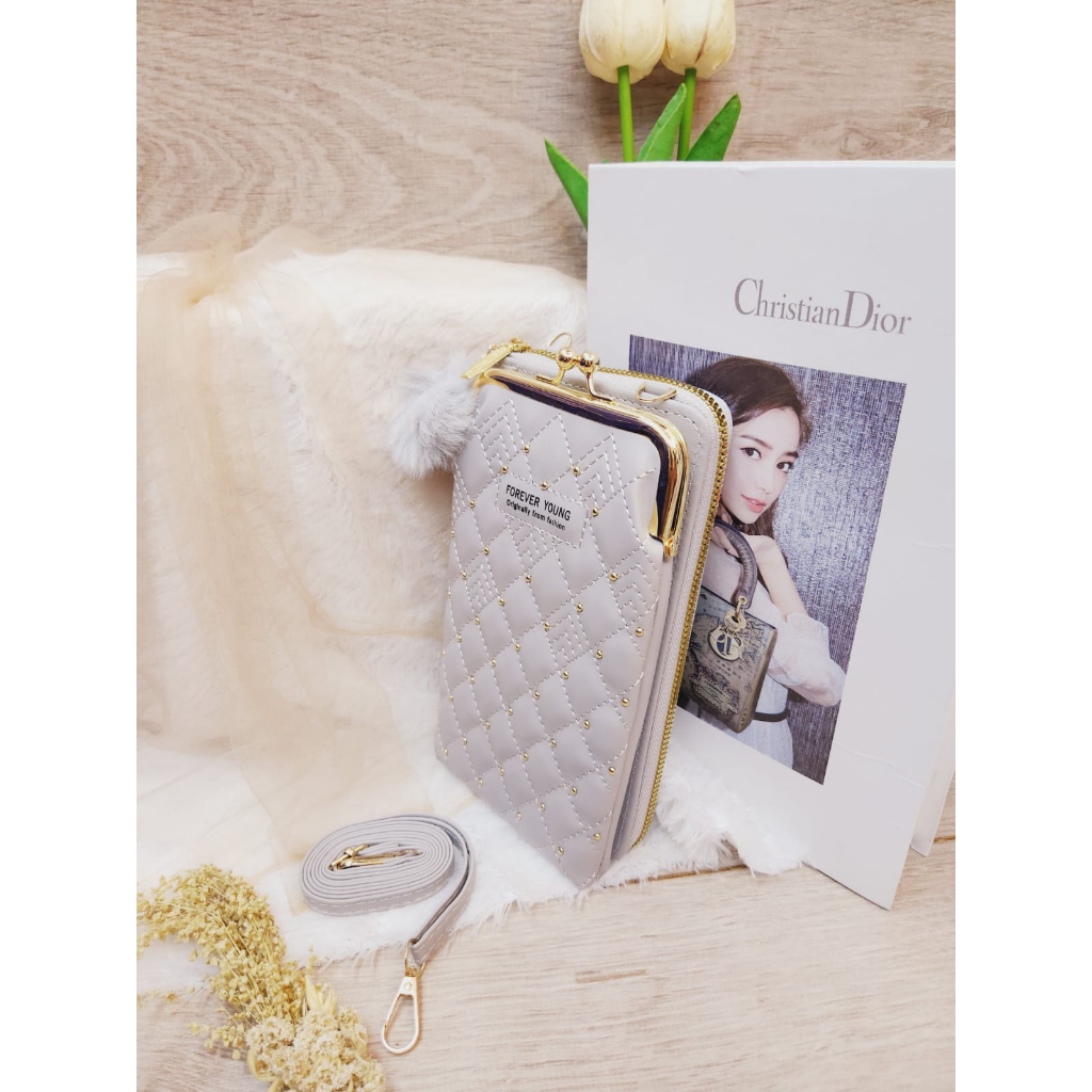 Tas Hp Forever Young/Dompet Hp Behel Resleting 1/Tas Hp Wanita Korean Style 5M-115