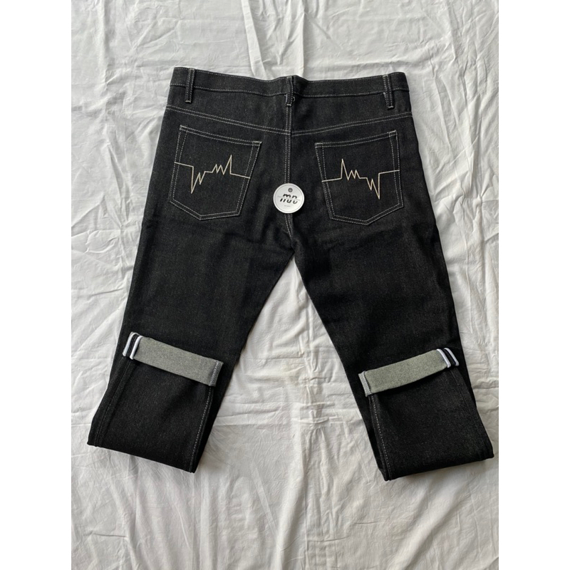 JEANS DENIM SELVEDGE ACCENT BLACK INDIGO