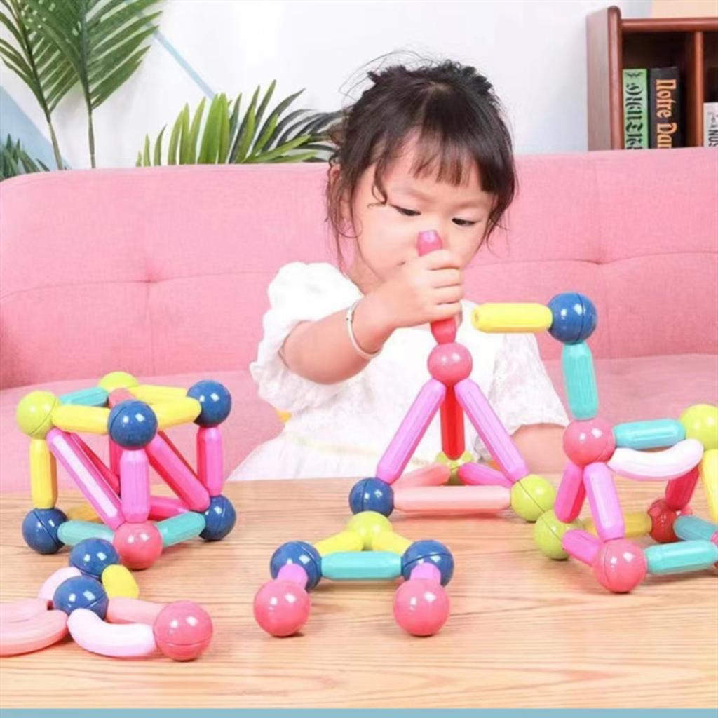 [JS18](850-8)Mainan Edukasi Susun Magnet 3d / Mainan Anak Magnetik / Magnet Stick Balls / Magnetic Building Blocks / Puzzle Magnet / Mainan Rakit