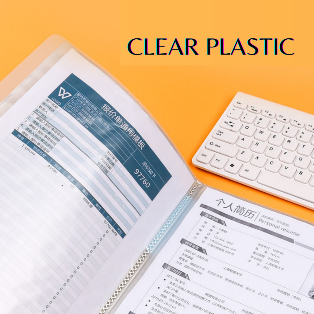 Document Keeper A4 / Clear Holder / Display Book 20 Lembar Pocket Pastel