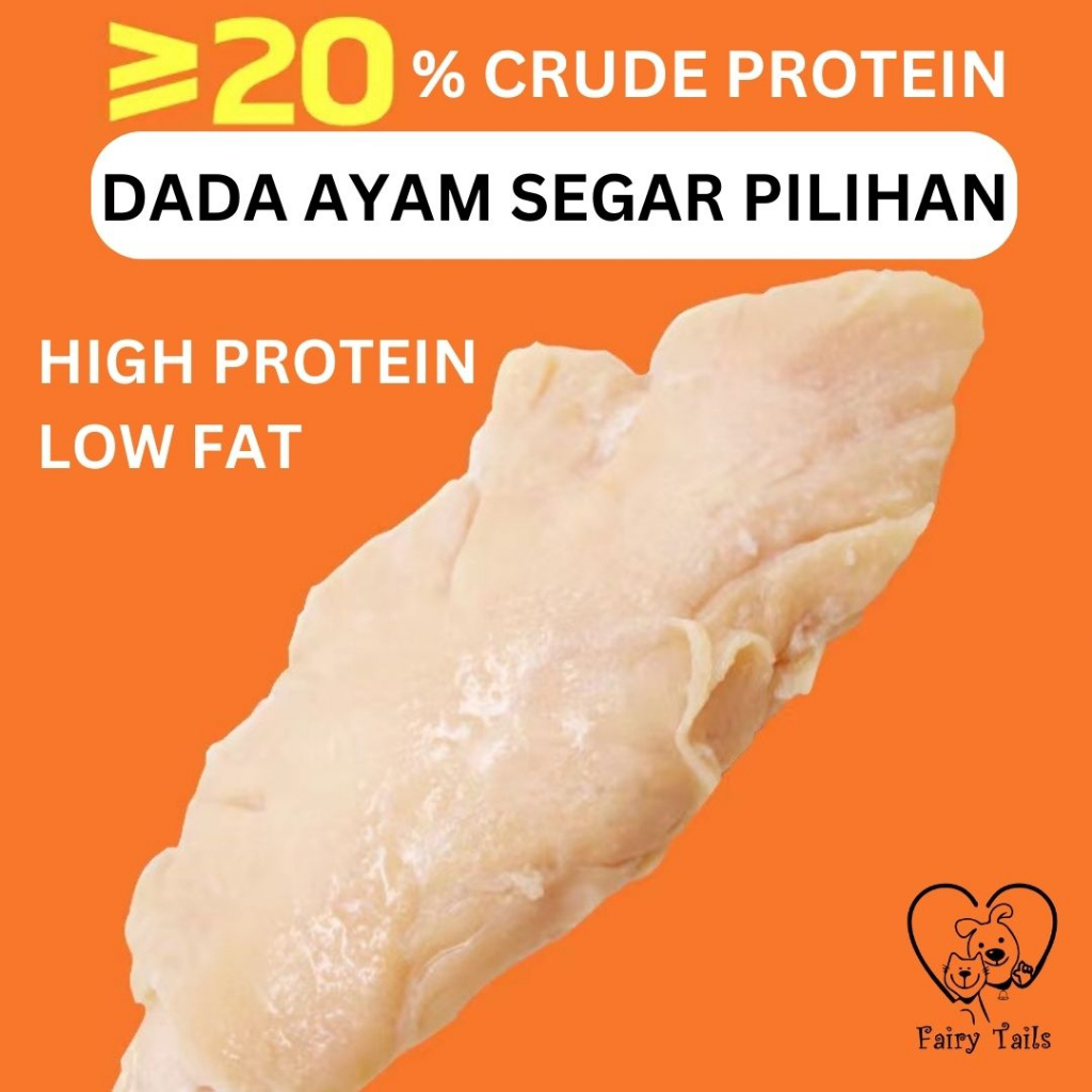 Dada Ayam dan Ikan Seafood Rumput Laut Siap Makan 40g - Steam Cooked Ready To Eat Chicken Breast Tuna Scallop Seaweed / Pet Treat / Snack Cemilan Untuk Anabul Anjing dan Kucing