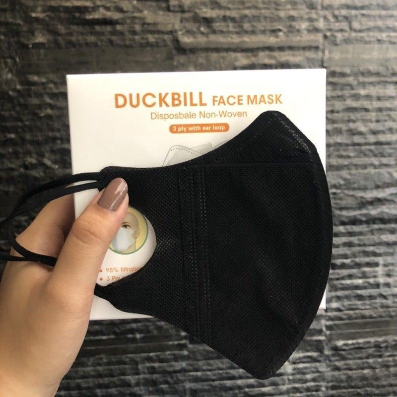 Masker Duckbill ynb 50 Pcs/ masker duckbill face mask / masker duckbill hitam putih dewasa isi 50 pcs