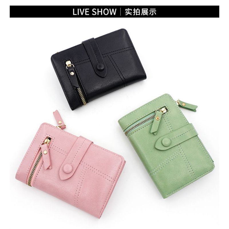 R823-1 Dompet lipat Wanita Saigon Kulit Leather Premium