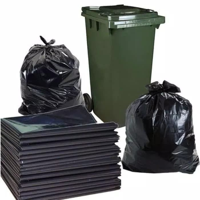 KANTONG PLASTIK SAMPAH HITAM BESAR UKURAN 60X100CM KARUNG PLASTIK