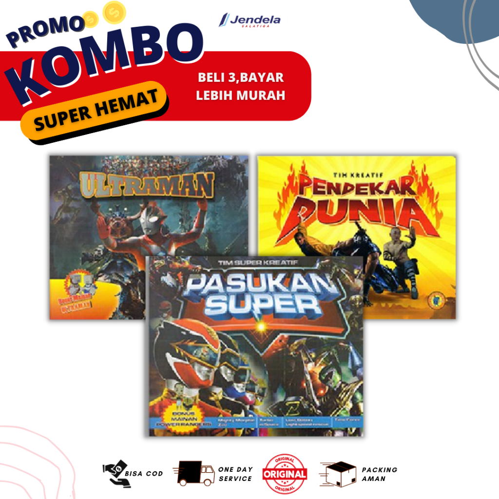 Buku Anak Seri Pahlawan Super Ultraman, Pasukan Super, Pendekar Dunia - Buku Cerita Anak Bergambar