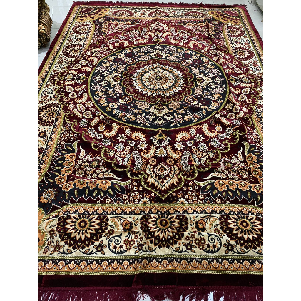 Karpet Carpet Permadani Hambal Alas Lantai Lipat Beludru Turkey Turki Jumbo 230 cm x 340 cm