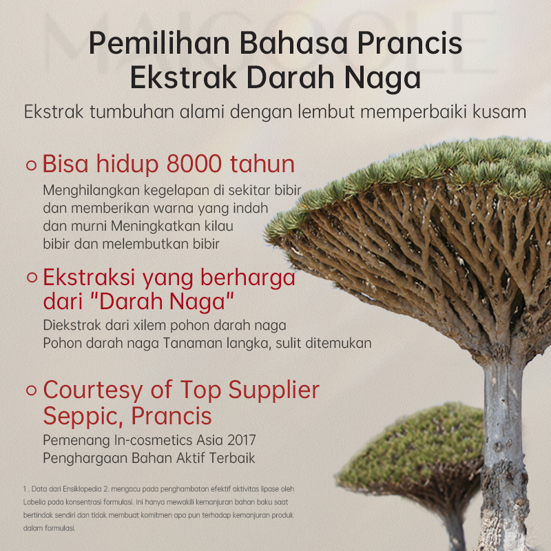 Leminuo Official Store Dracaena bubble lip mask untuk menghilangkan kulit mati dan mengencerkan garis bibir, menghidrasi dan melembabkan bibir, mengencerkan dan menghilangkan melanin di sekitar bibir 7.5ml