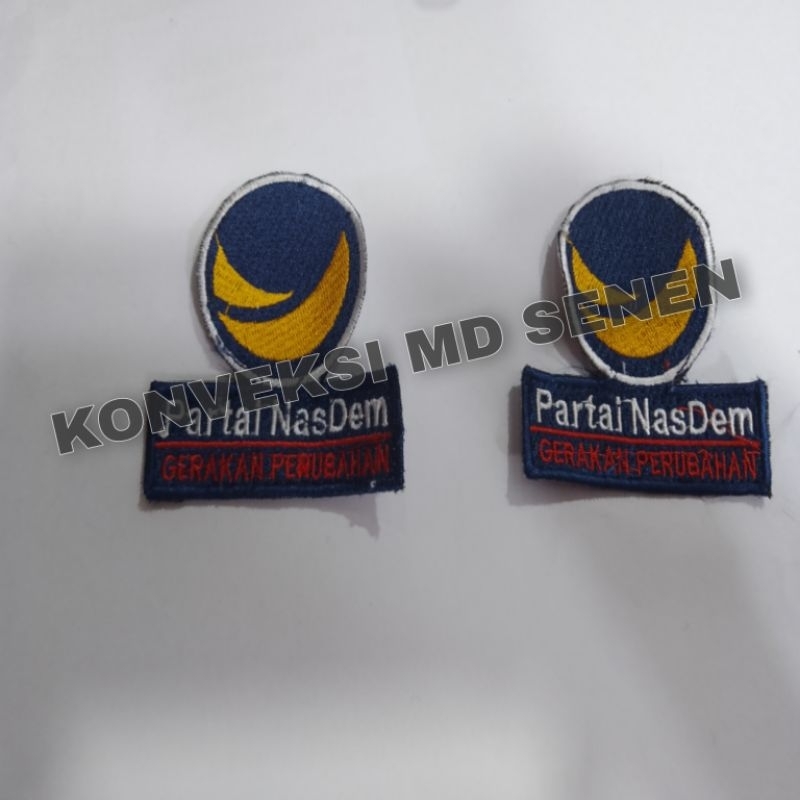 logo patch emblem partai Nasdem/logo patch partai Nasdem/logo patch nasdem