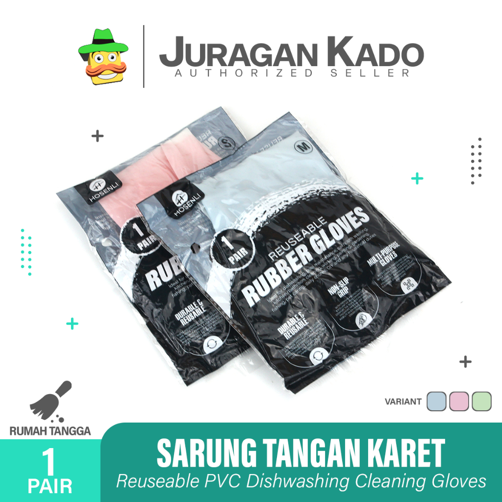 Sarung Tangan Cuci Piring Karet 2warna / Sarung Tangan Berkebun / Sarung Tangan Tebal Latex Rubber