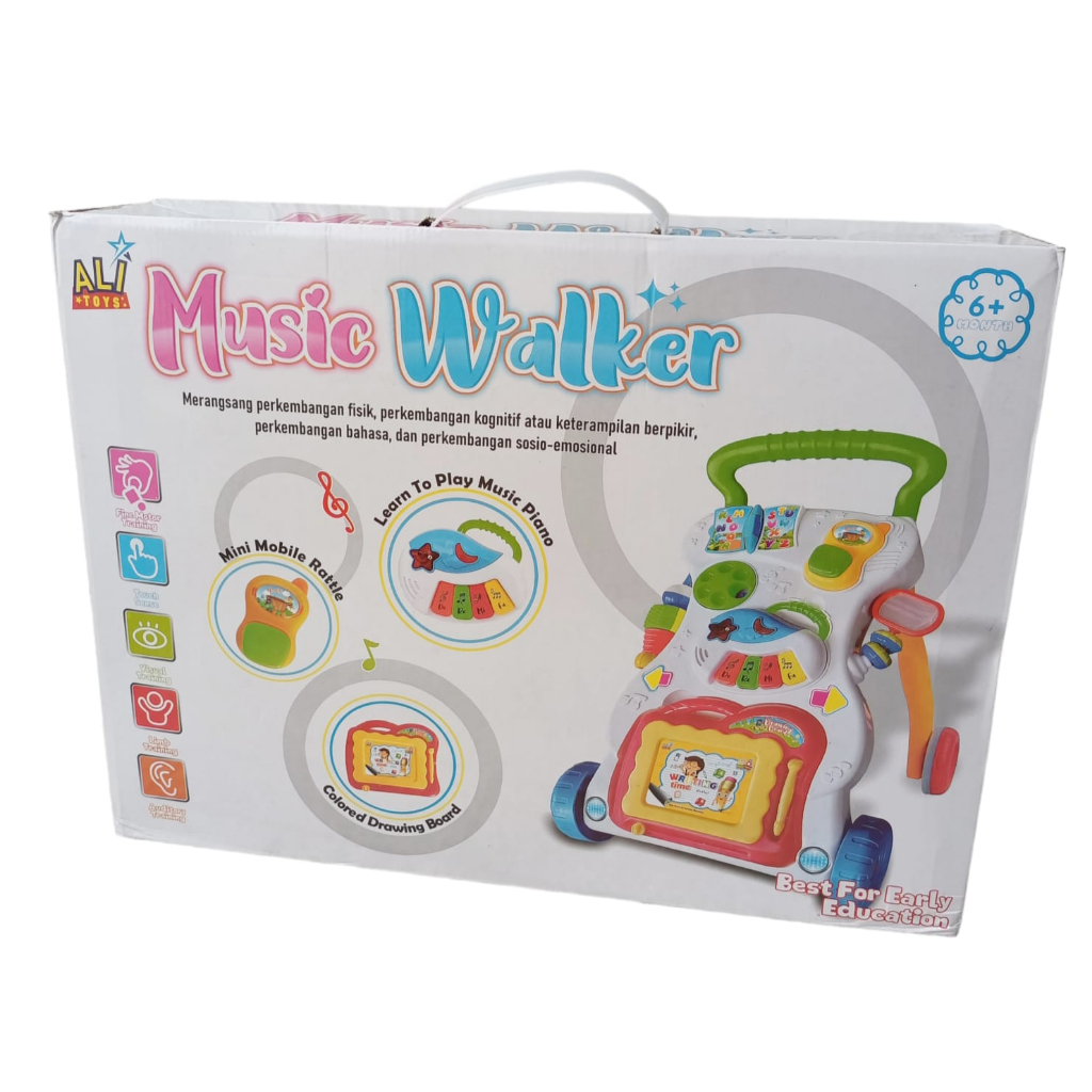 Mainan Baby Walker DUS Dorongan Baby Musik Hadiah Kado Babywalker AU03 /Mainan Edukasi Bayi Dorong dan Musik /mainan anak latihan jalan bahan aman dan kuat