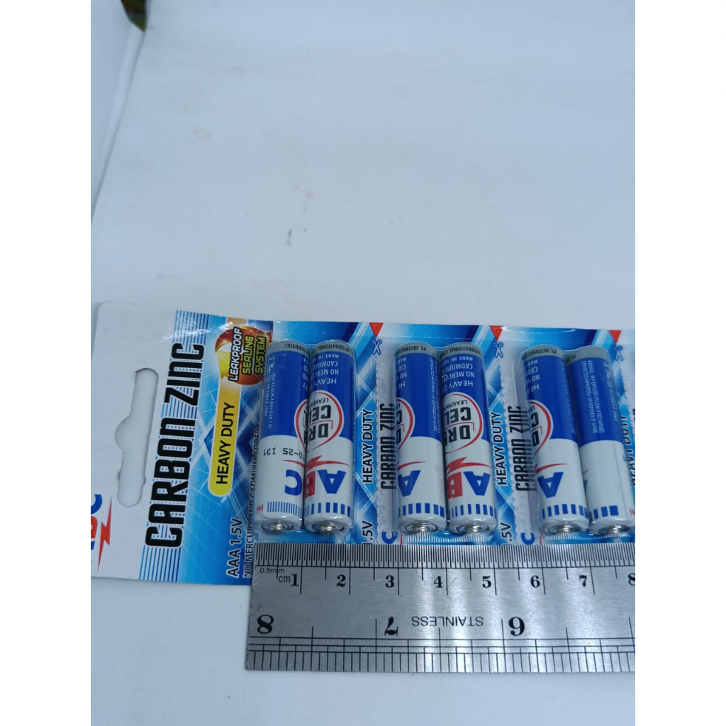 BAKTRE BATERAI BATTERY ABC AAA A3 SUPER HEAVY DUTY BIRU HITAM 1 RENCENG ISI 12 PCS