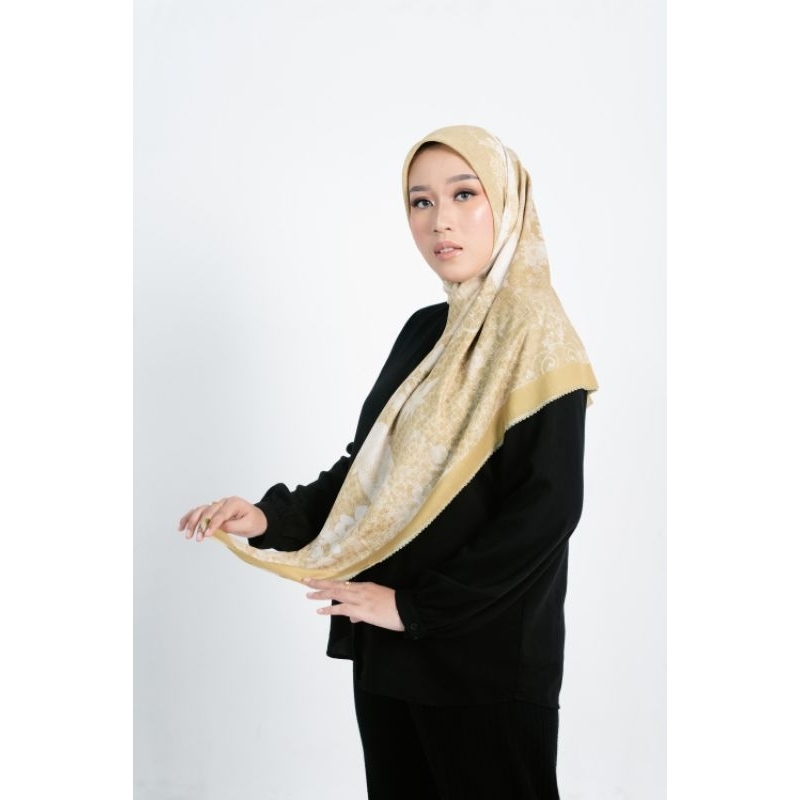 Hijab Segiempat Printing Voal Premium Lasercut Motif Fountain Series Mono By zenobia Scarves