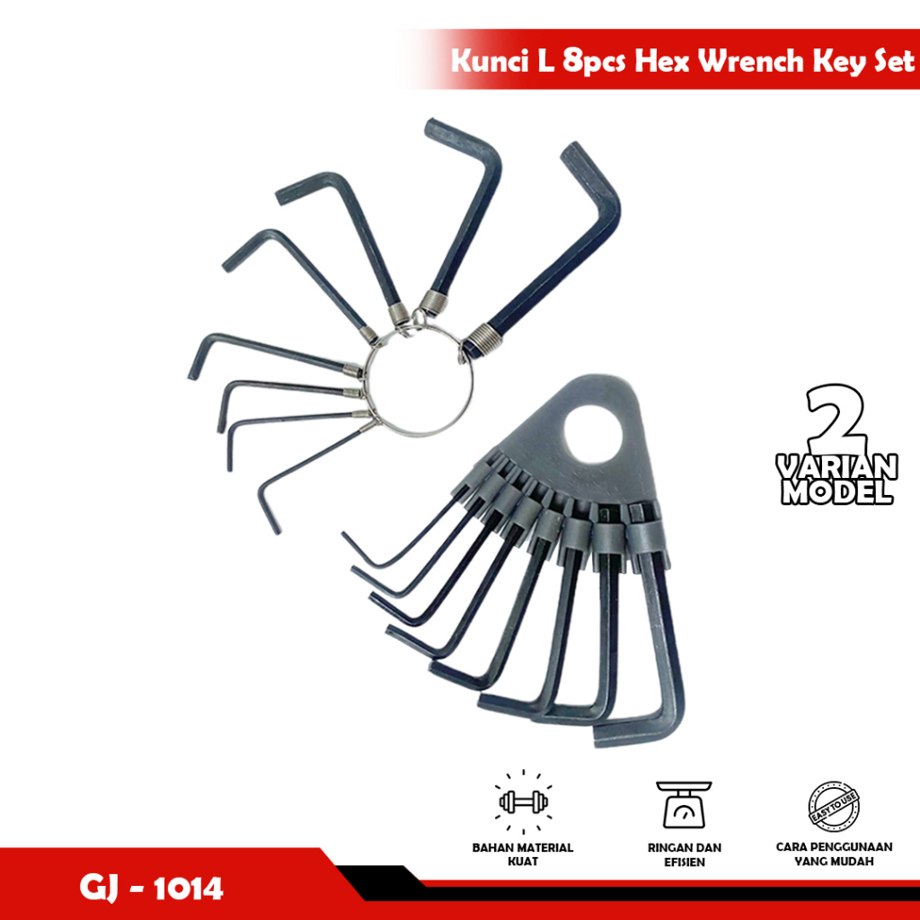 Kunci L 8 pc Hex Wrench Key Set - yosinogawa