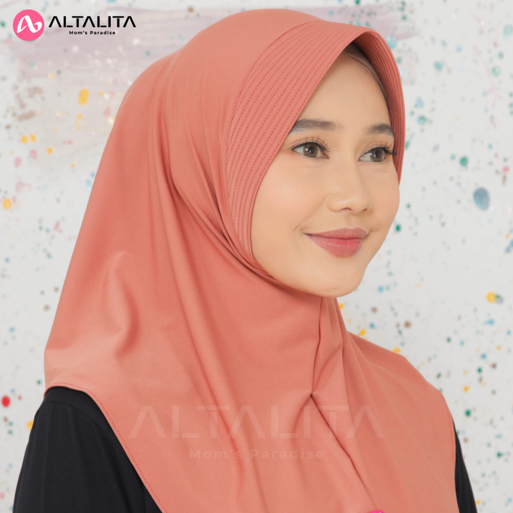 Altalita - Jilbab Instan Qiara Penguin Jersey Premium Hijab Bergo Sporty Menutup Dada Kerudung Instant Ukuran S Cocok Untuk Sekolah Olahraga Volly Futsal Senam dan Sehari-Hari