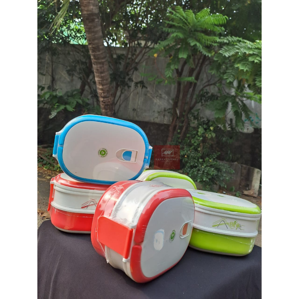 LUNCH BOX DUA SUSUN / KOTAK MAKAN KOTAK KODE 8927