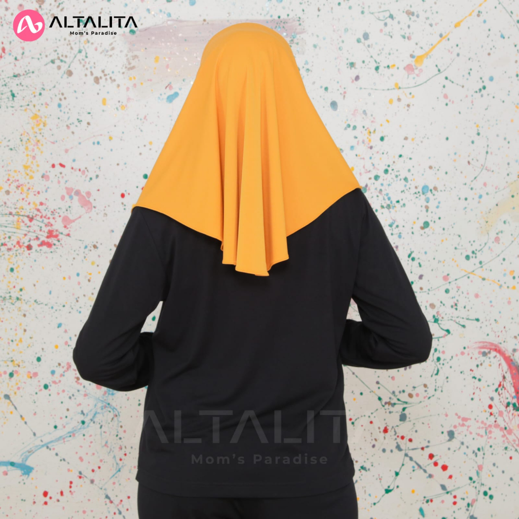 Altalita - Hijab Instan Qiara Penguin Size S Kerudung Bergo Sport Olahraga Volly Futsal Senam Jilbab Sekolah Instan Menutup Dada Jersey Premium pet Tebal Terbaru